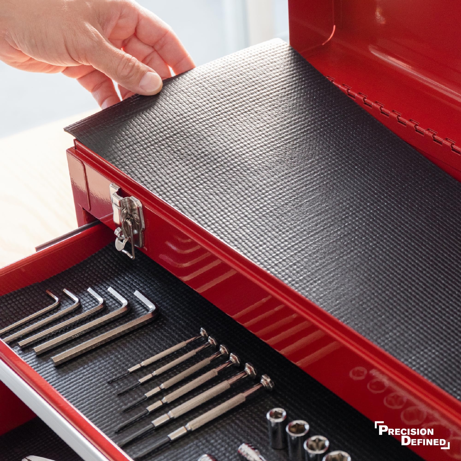 Professional Grade Tool Box Liner, 16" x 16 ft, Black | Tool Box Drawer Liner...