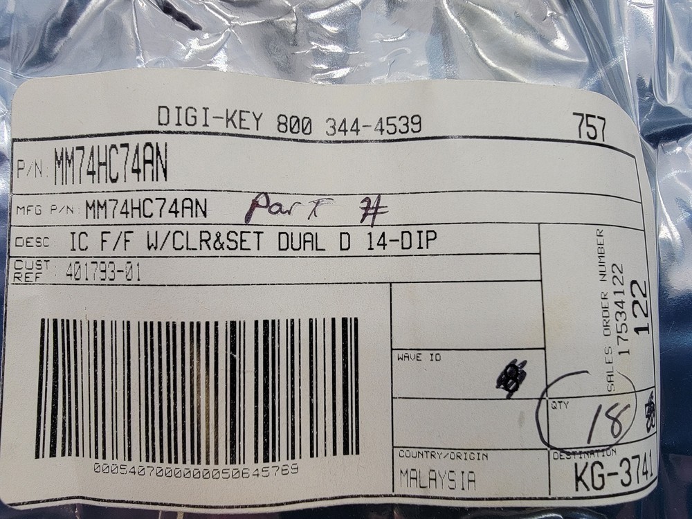 New (23pcs) MM74HC74AN FAIRCHILD IC Logic