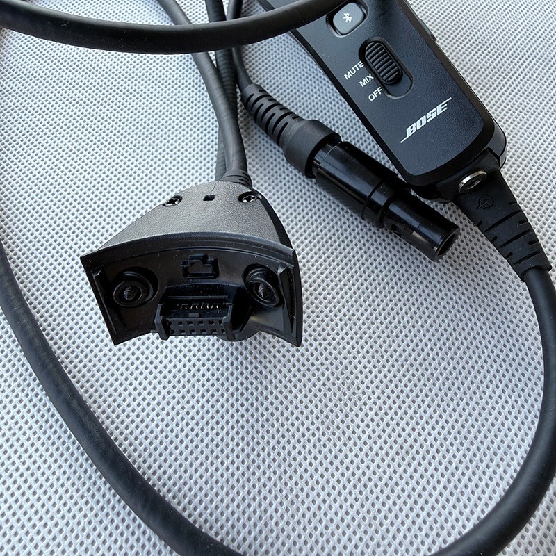 Bose A20 Bluetooth Control Module LEMO 6 Pin Plug Adapter Triple Cable Mic
