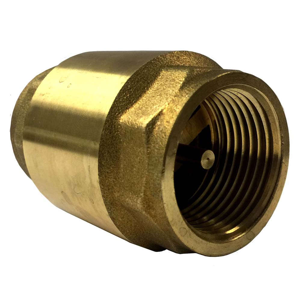 Libra Supply 1-1/4'', 1-1/4 inch Lead Free IPS Threaded Brass Spring Check Valve
