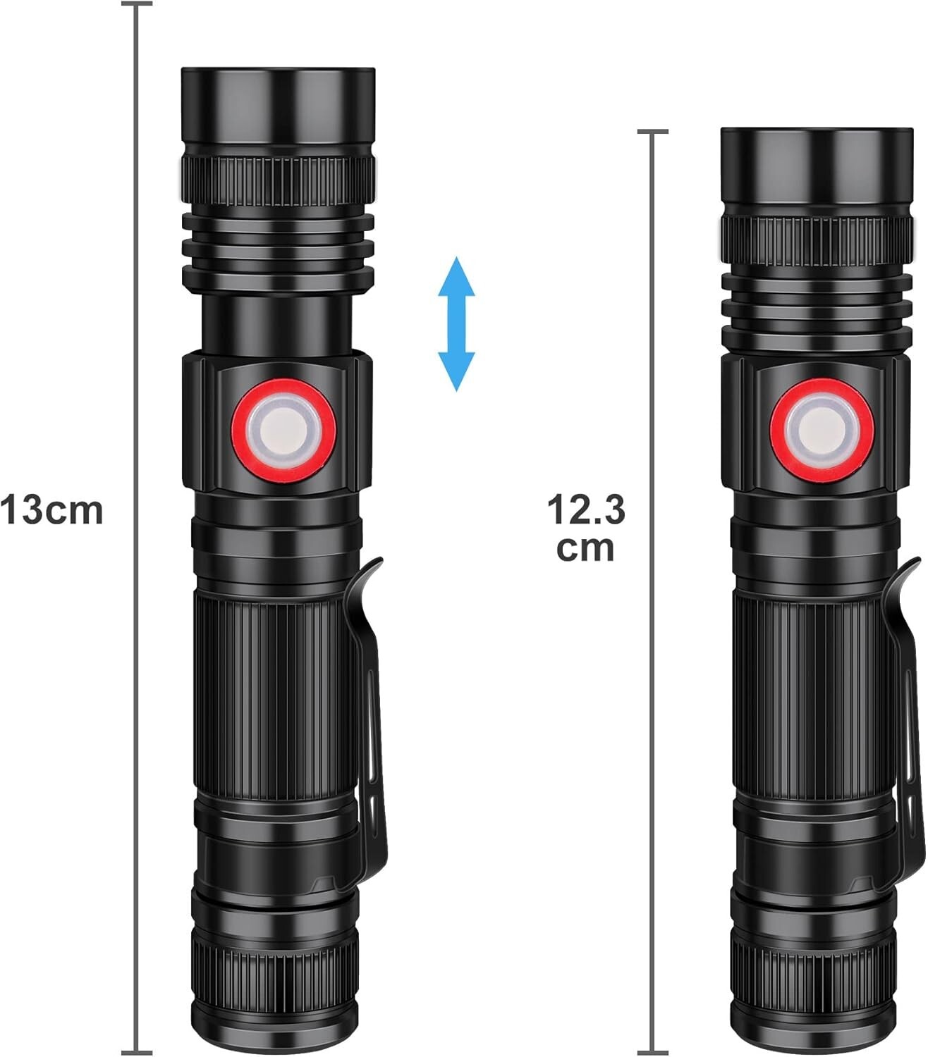 Super Bright LED Tactical Flashlight Rechargeable Work Light Lot 2000 High Lumen