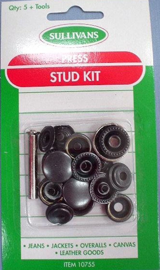 15mm Bronze Heavy Duty Press Stud Kit With Applicator (5 sets)