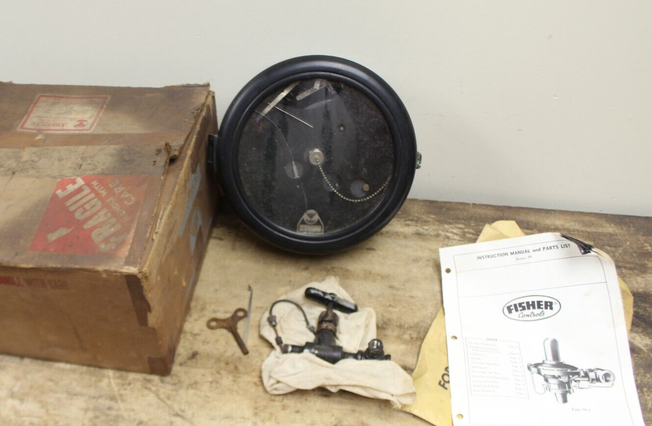 Vintage American Meter Co. Natural Gas Meter Recording Gauge STEAMPUNK