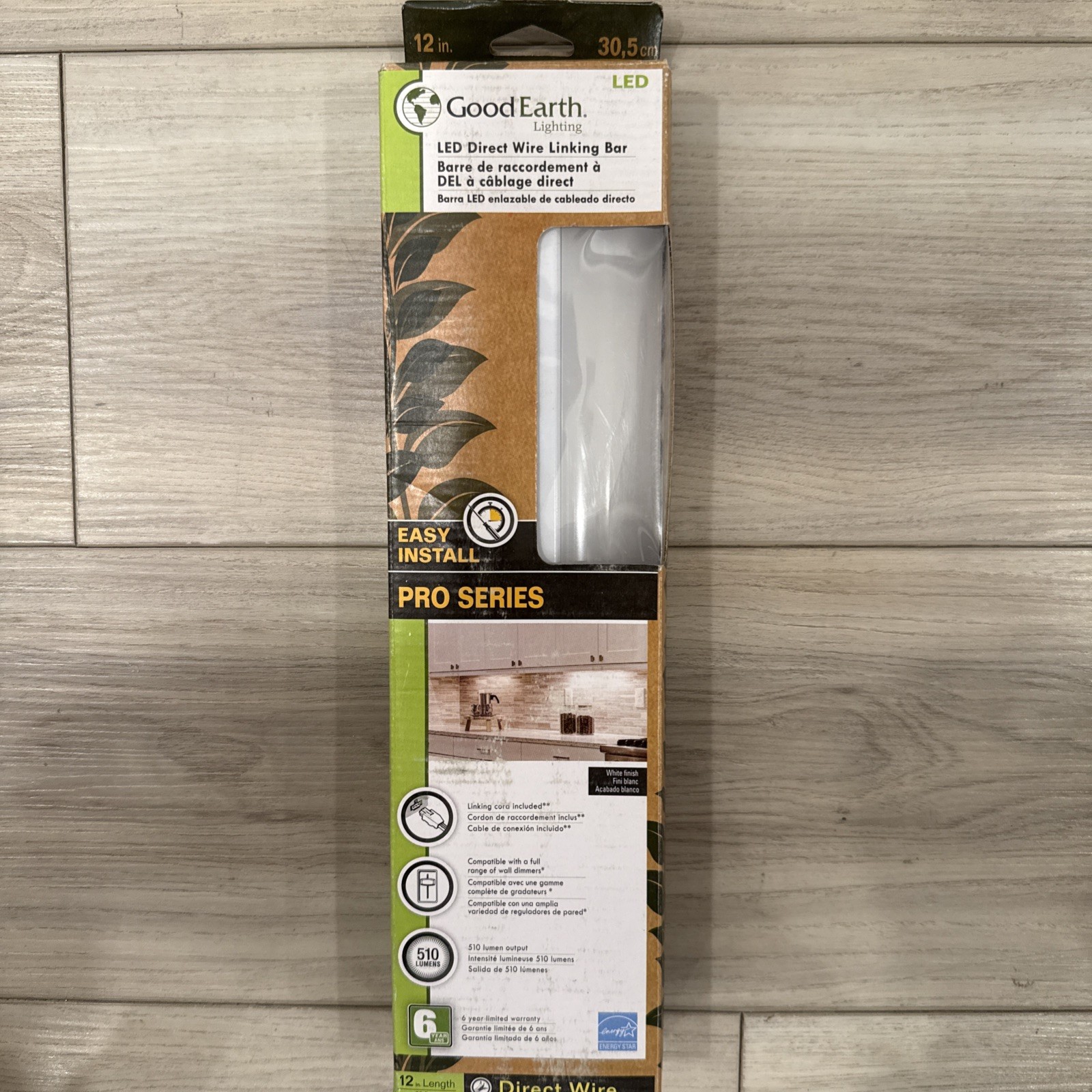 Good Earth 12-in LED Under Cabinet Light Direct Wire 510lm