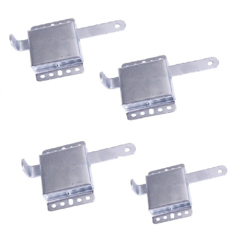 Garage Door Slide Lock Universal Latch Fits 2″, 3″ Track Zinc Finish 1/4″ Adjust
