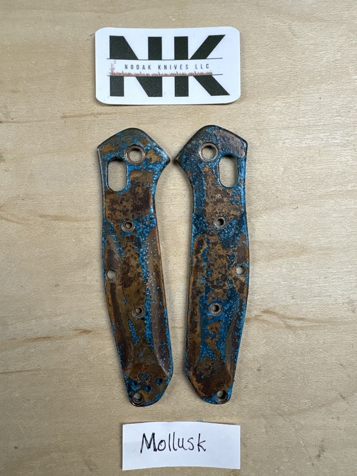Nodak Custom “Mollusk” Shipwreck Copper Benchmade 945 Mini Osborne Scales