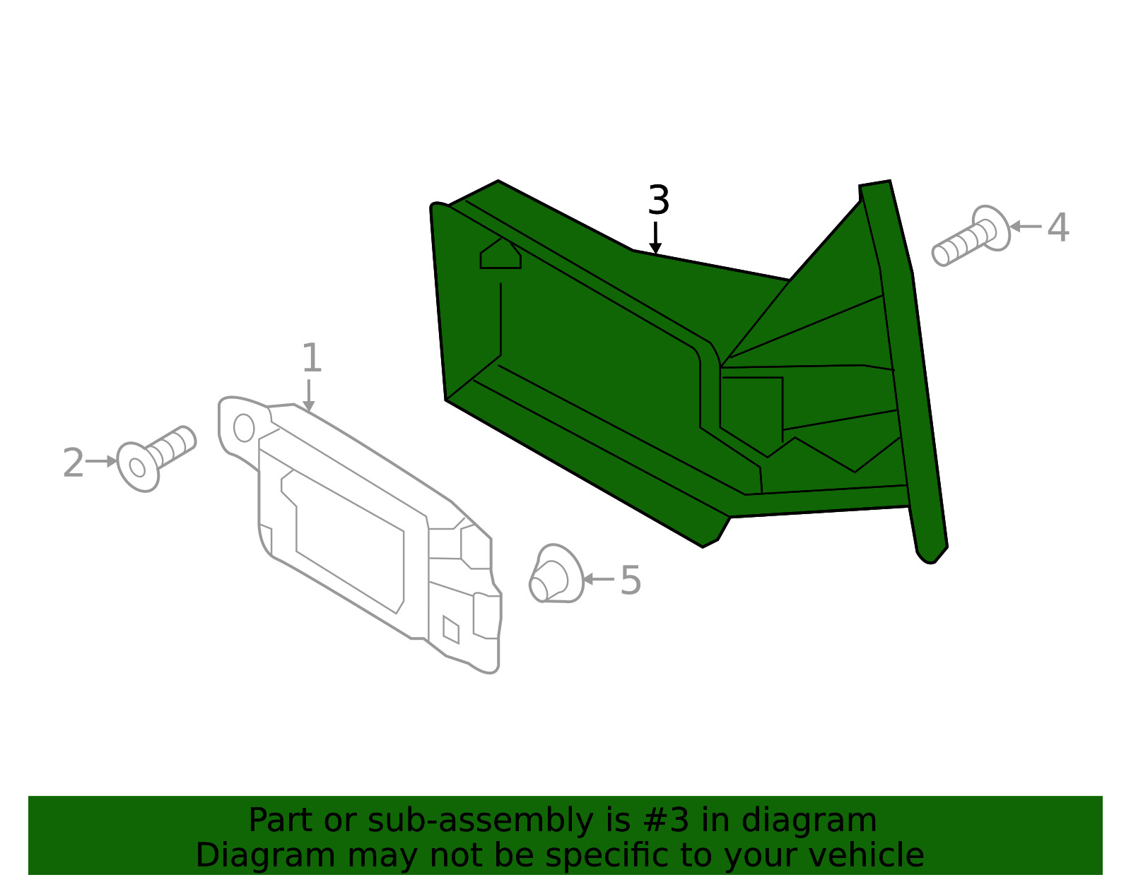 Genuine Volkswagen Mount Bracket 5C6-971-301