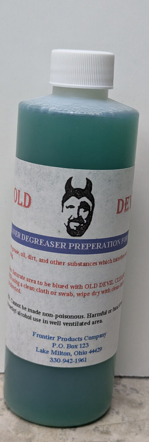 2 ea. Old Devil Brand Cleaner for Rebluing- 8 Oz Bottles @ Below Wholesale Price