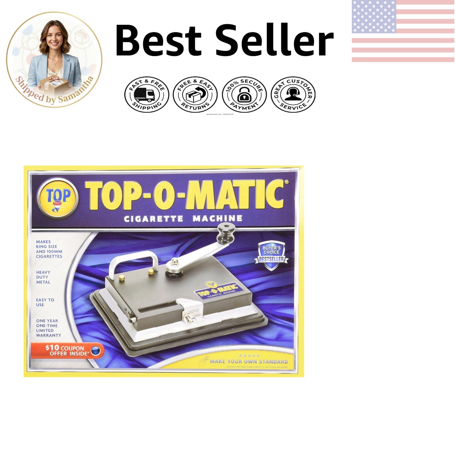 Efficient New Cigarette Rolling Machine - Stainless Steel & Lightweight Design
