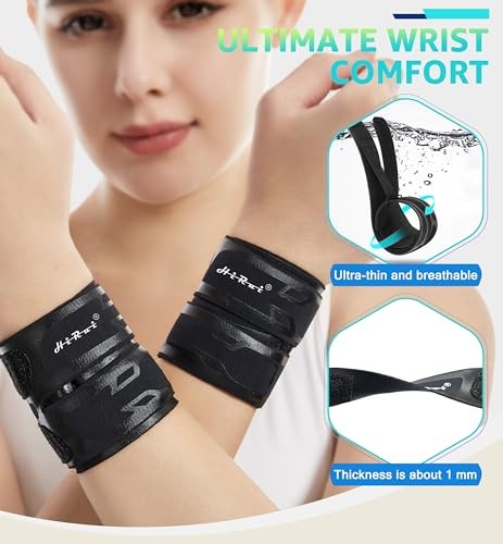 Wrist Brace Wrist Wrap for TFCC Tears, Ultra-thin Compression Black, 1 Pack
