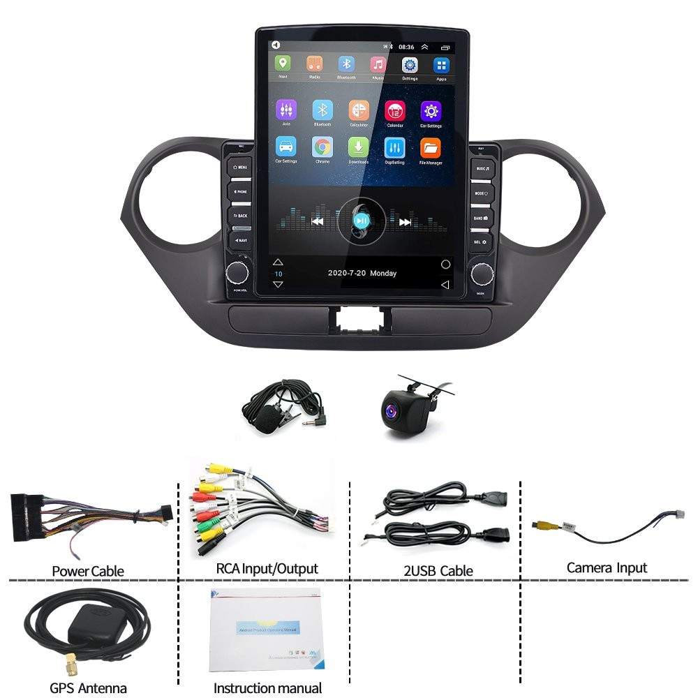 2+64G ANDROID 15 CARPLAY FOR 2014-2019 HYUNDAI GRAND I10 CAR GPS STEREO RADIO