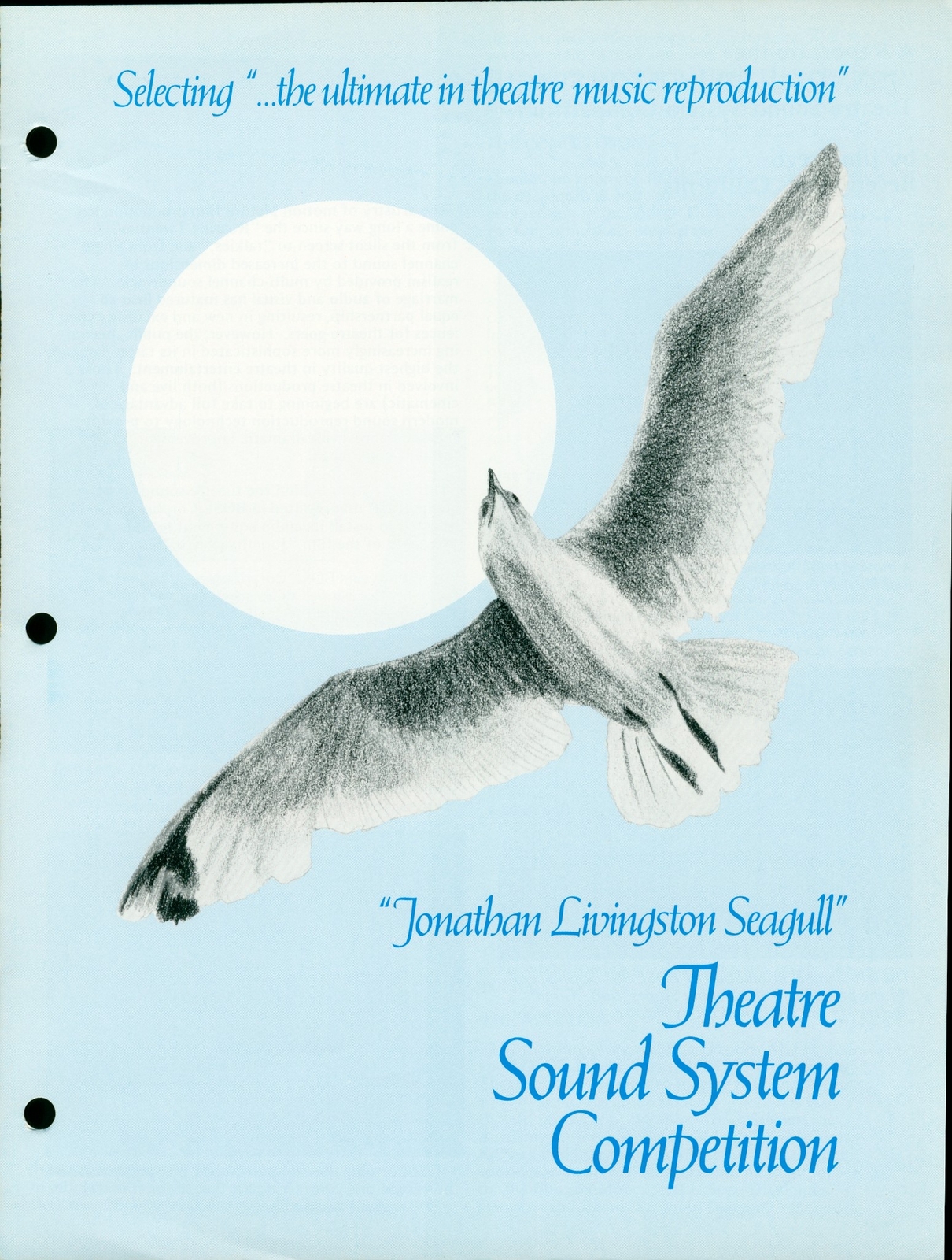 1970 Johnathan Livingston Seagull Theatre Sound System Competition Brochure BOSE