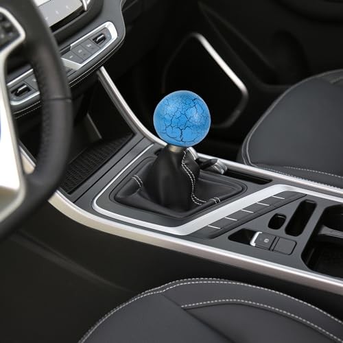 Round Shift Knob Car Stick Shifter Knobs Thunder Ball Gear Lever Shifing Blue