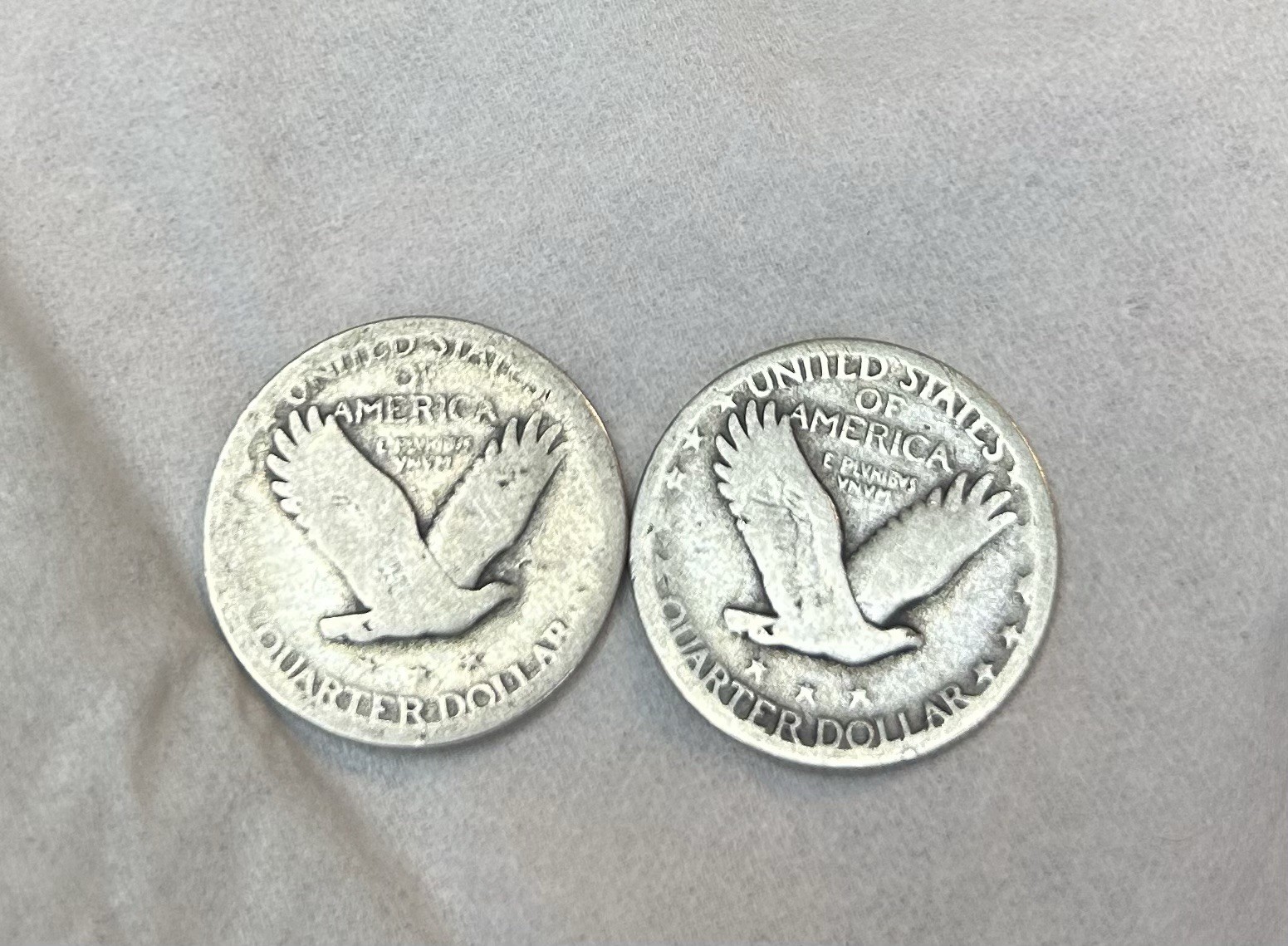 Lot of two Standing Liberty quarters 1926? & 1926 S Date Worn On One That Is 26