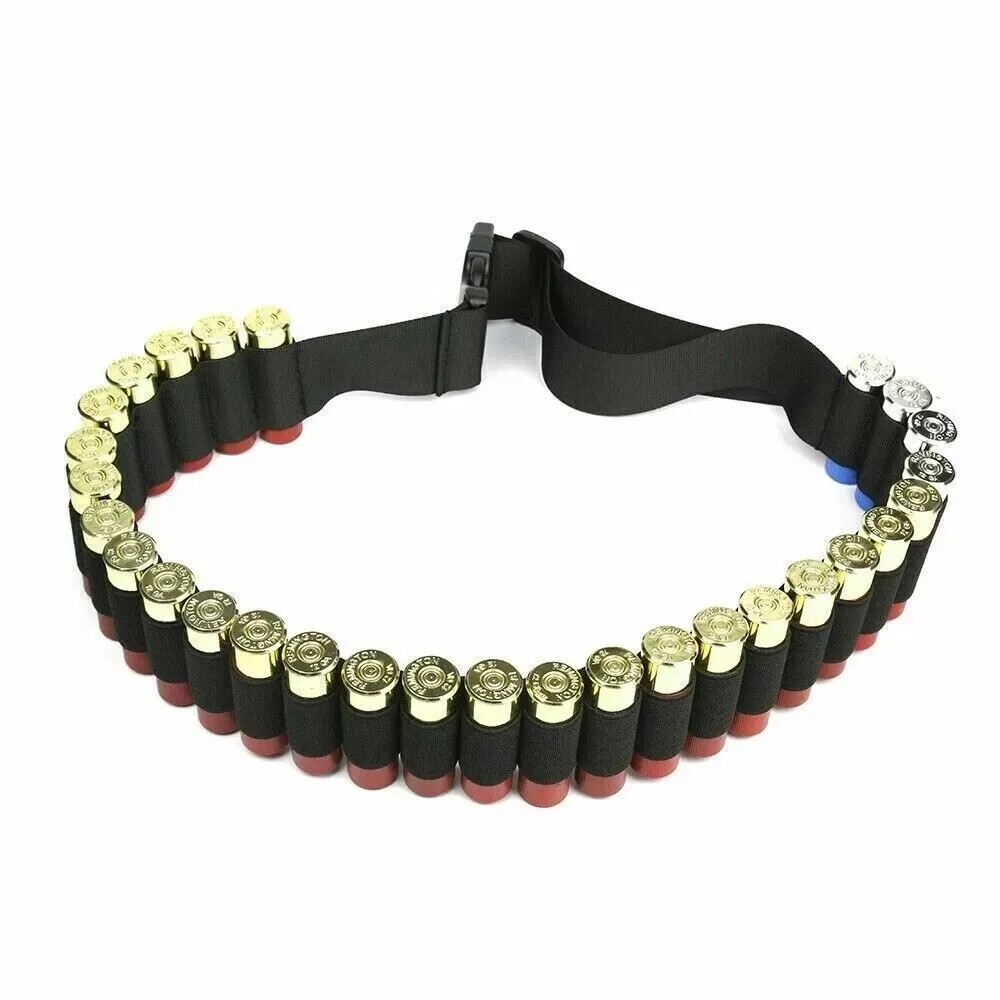 Tactical 29 Rounds Shotgun Shells Belt Shotgun Holder Strap for 12 or 20 Gauge