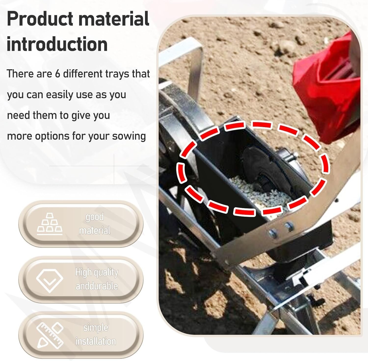 Durable Black Seed Plates Set - Even Spacing for Sweet Corn, Spinach, and More