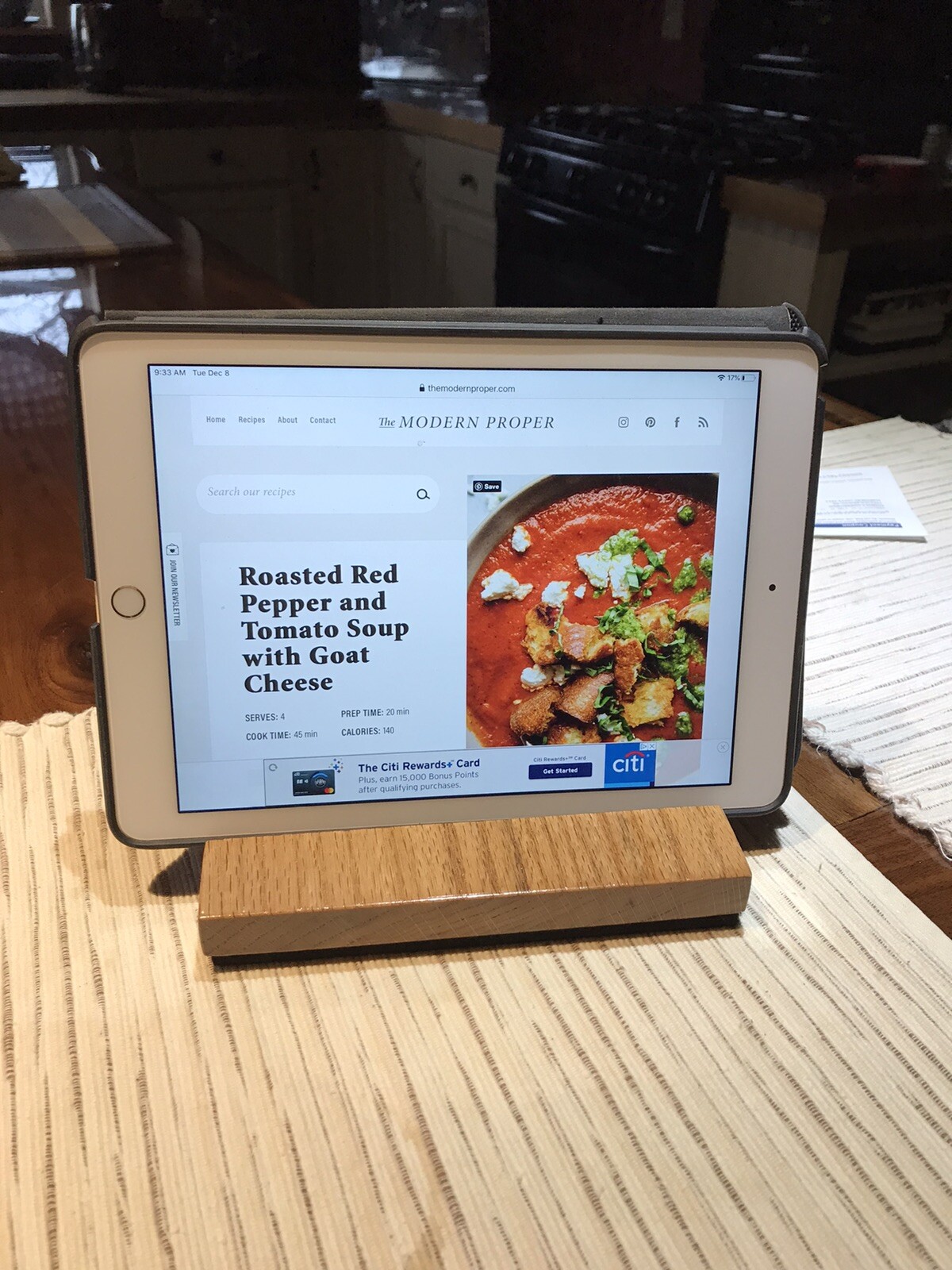 Handmade Oak Tablet/Phone Holder