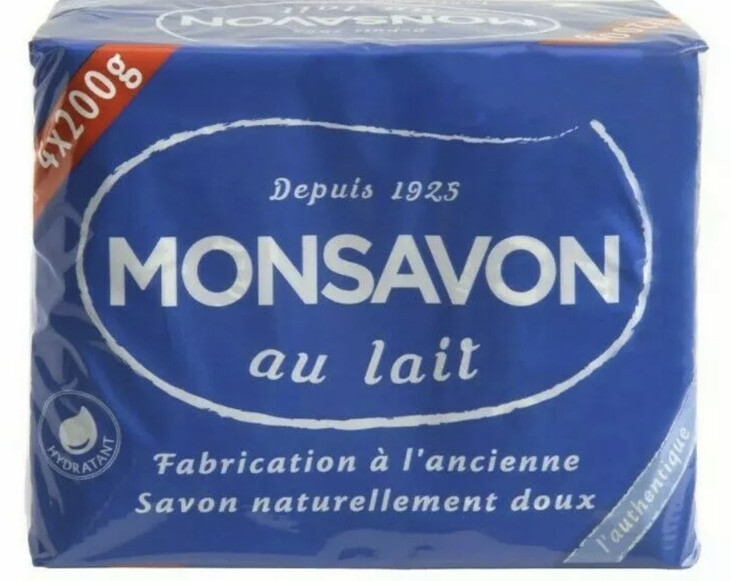 Monsavon au lait 100 G each  Soap Bar set of 4