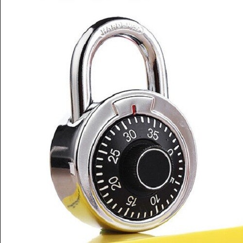 50MM Round Dial Combination Padlock Safety Box Compass Decorated Padlock