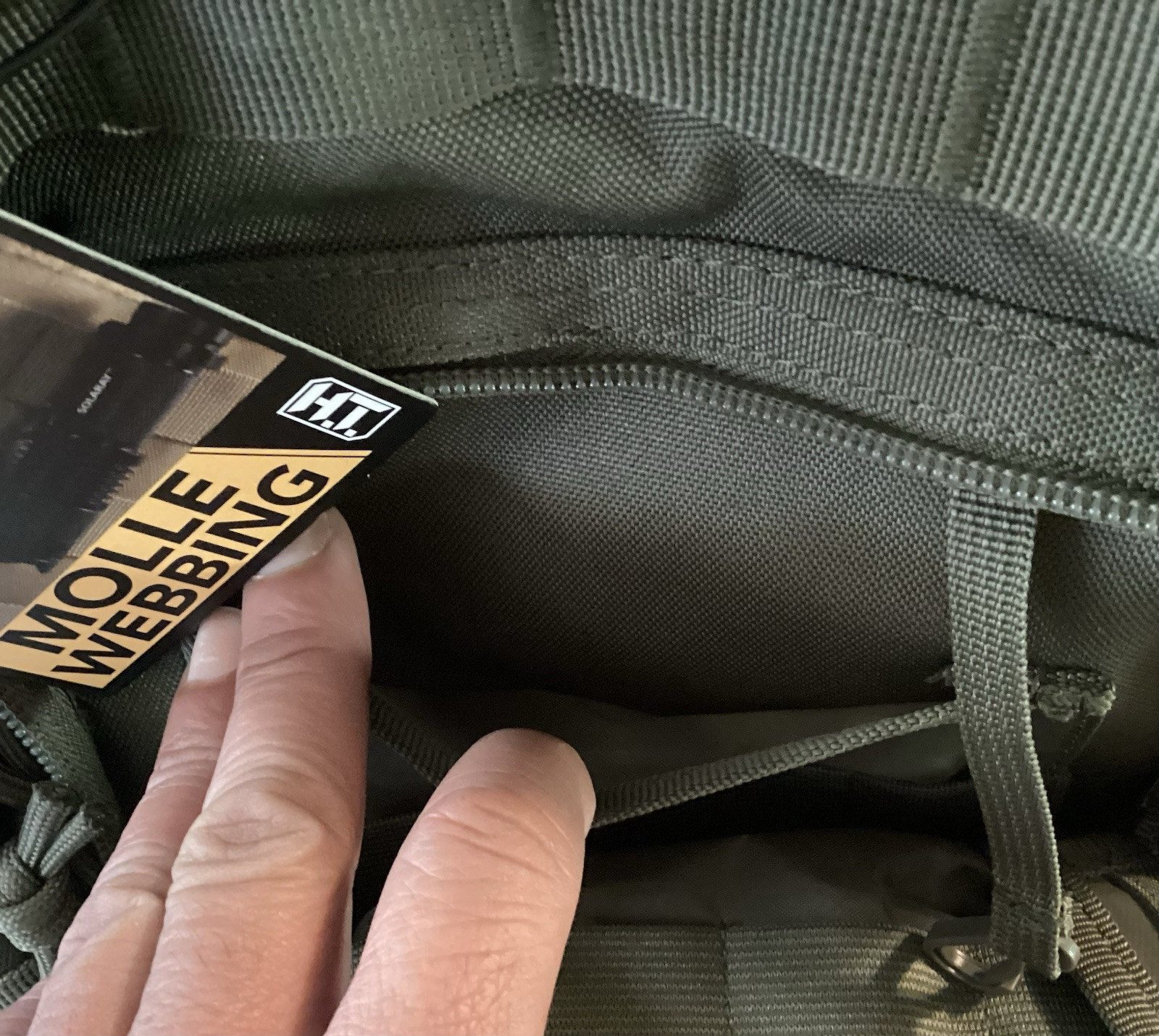 HIGHLAND TACTICAL Eagle Sling Bag - Molle Webbing Hook & Loop Patch Holder