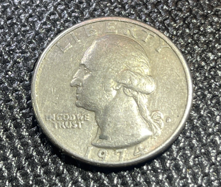 1974-D Washington quarter Mint Error Doubling DDR DDO