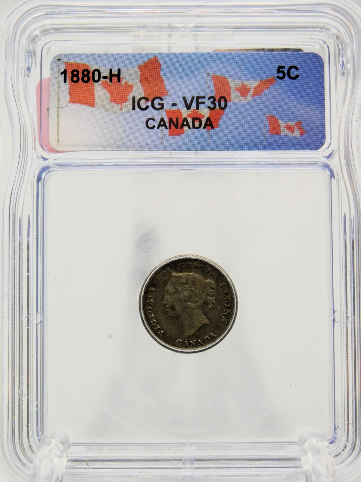 1880-H CANADA FIVE CENT ICG VF30 (BT1174)
