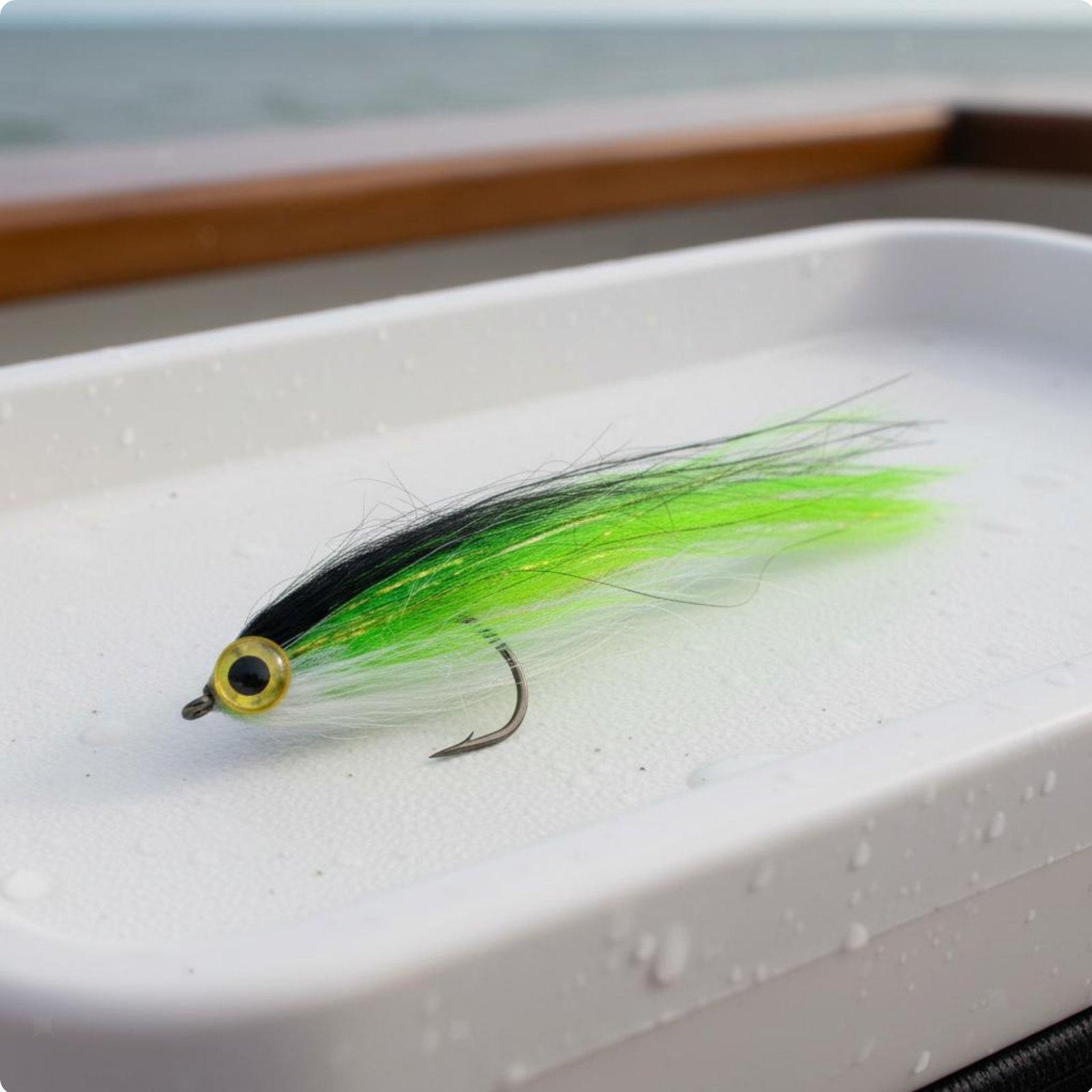 Natural Feathers Deceiver Fly Lure Crystal Flash Saltwater Fly Fishing Lure
