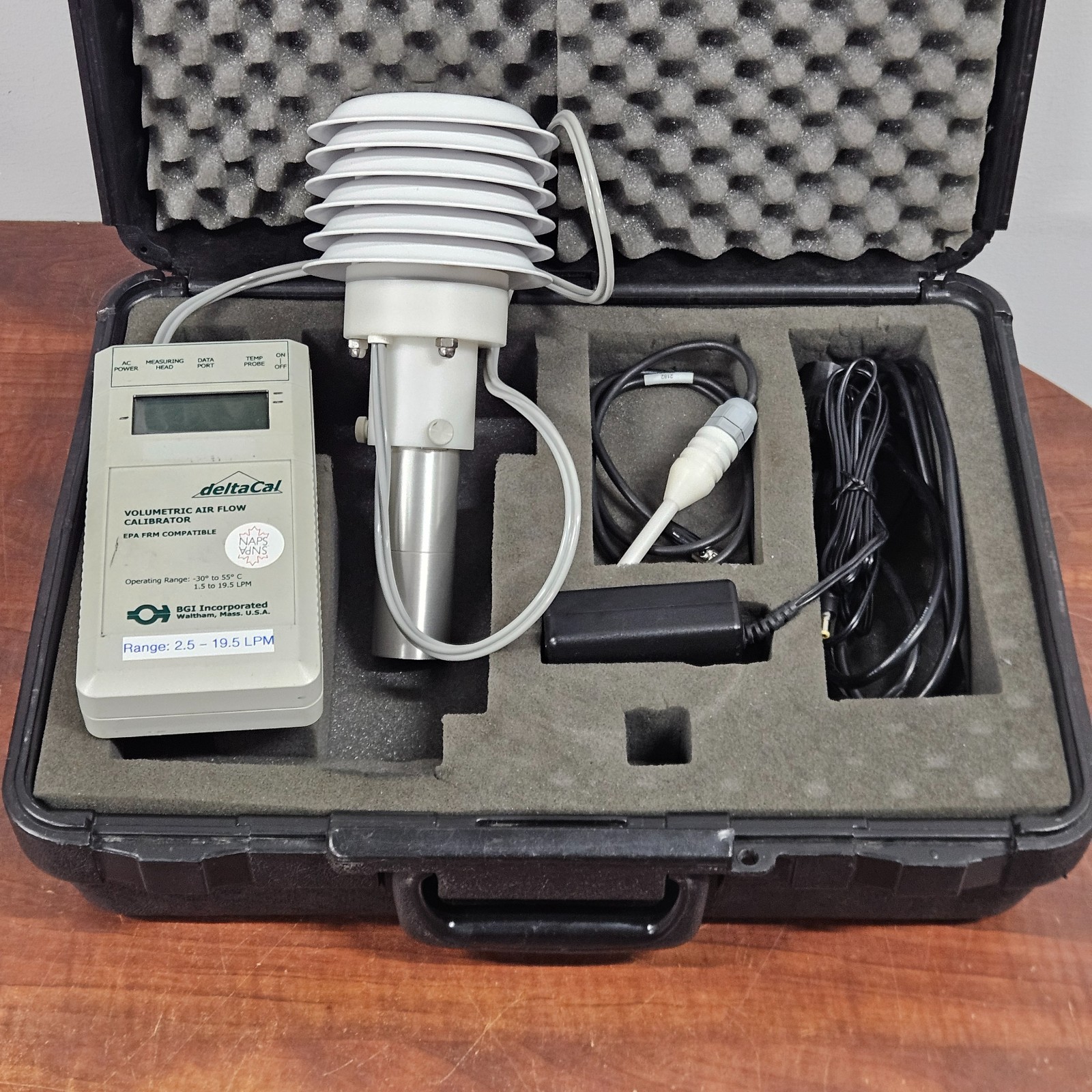 BGI deltaCal Air Calibrator 2.5–19.5 LPM w/ Temp Probe & PSU – EPA FRM