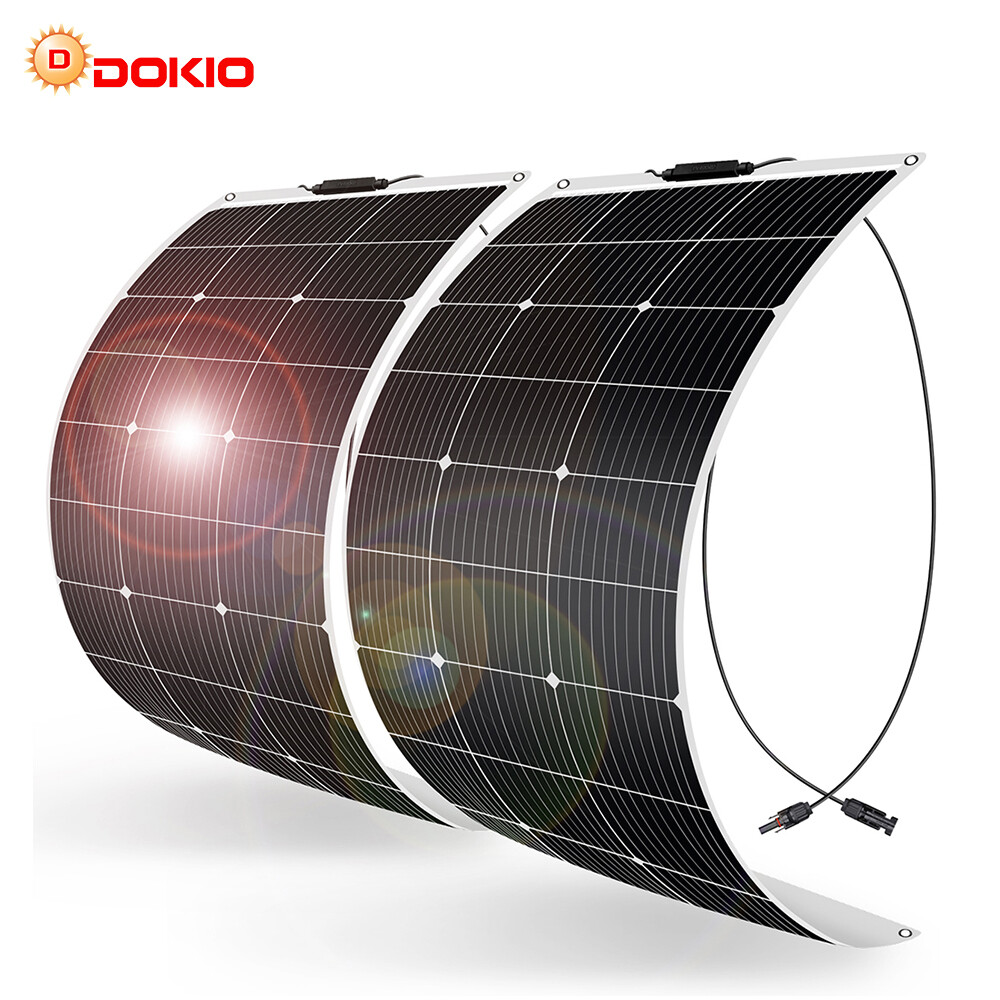 Dokio 100w 200w 500w 1000w flexible Solar Panel For RV/Camper/Boat/Balcony