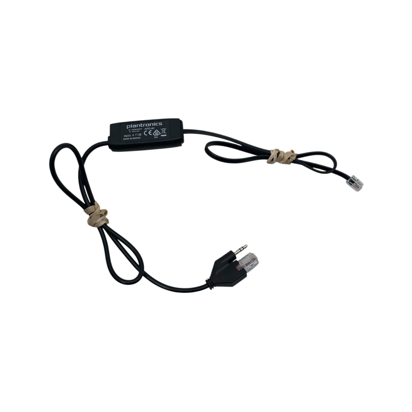 Plantronics APD-80 Electronic Hook Switch EHS Adapter (87327-01) Black