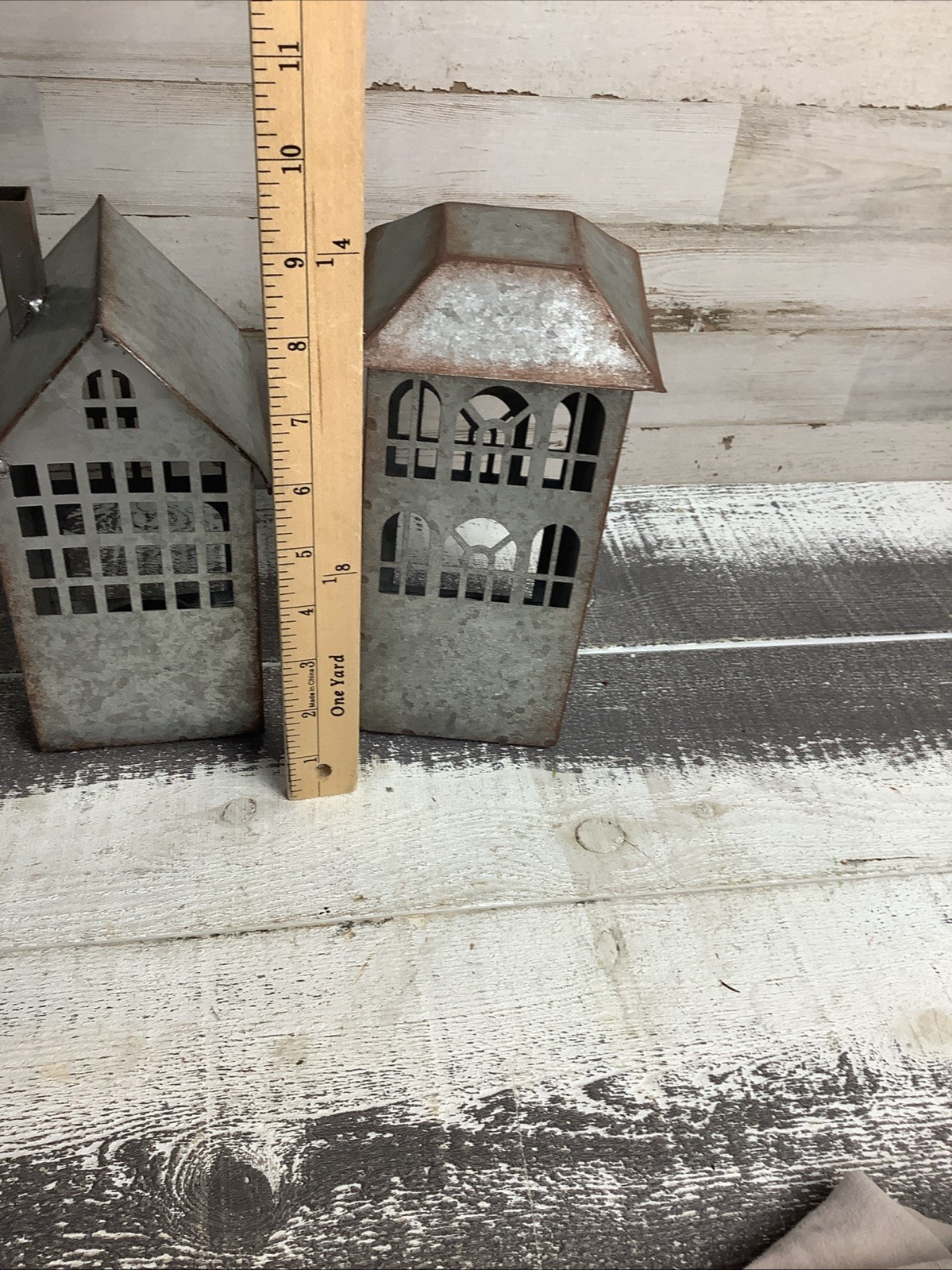 Galvanized Farmhouse Style Candle Holder Houses