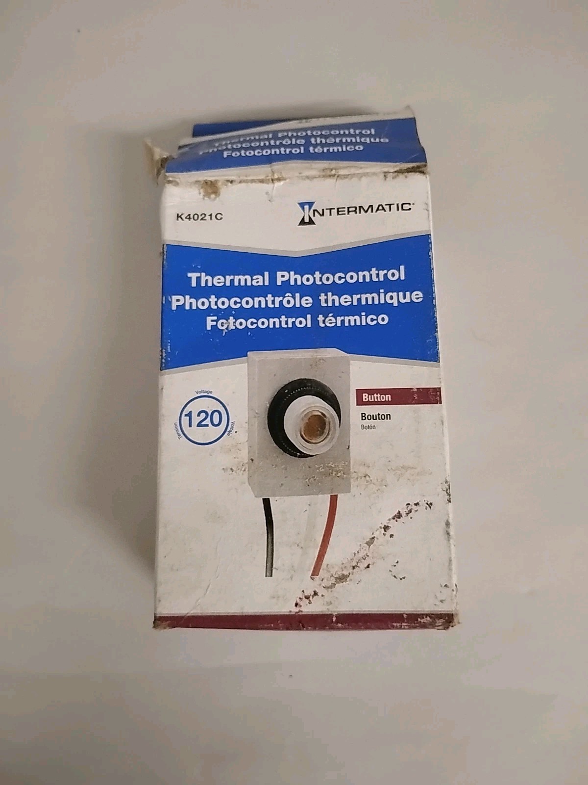 INTERMATIC K4021C Photocontrol, Polycarbonate, Stem, Gray. New