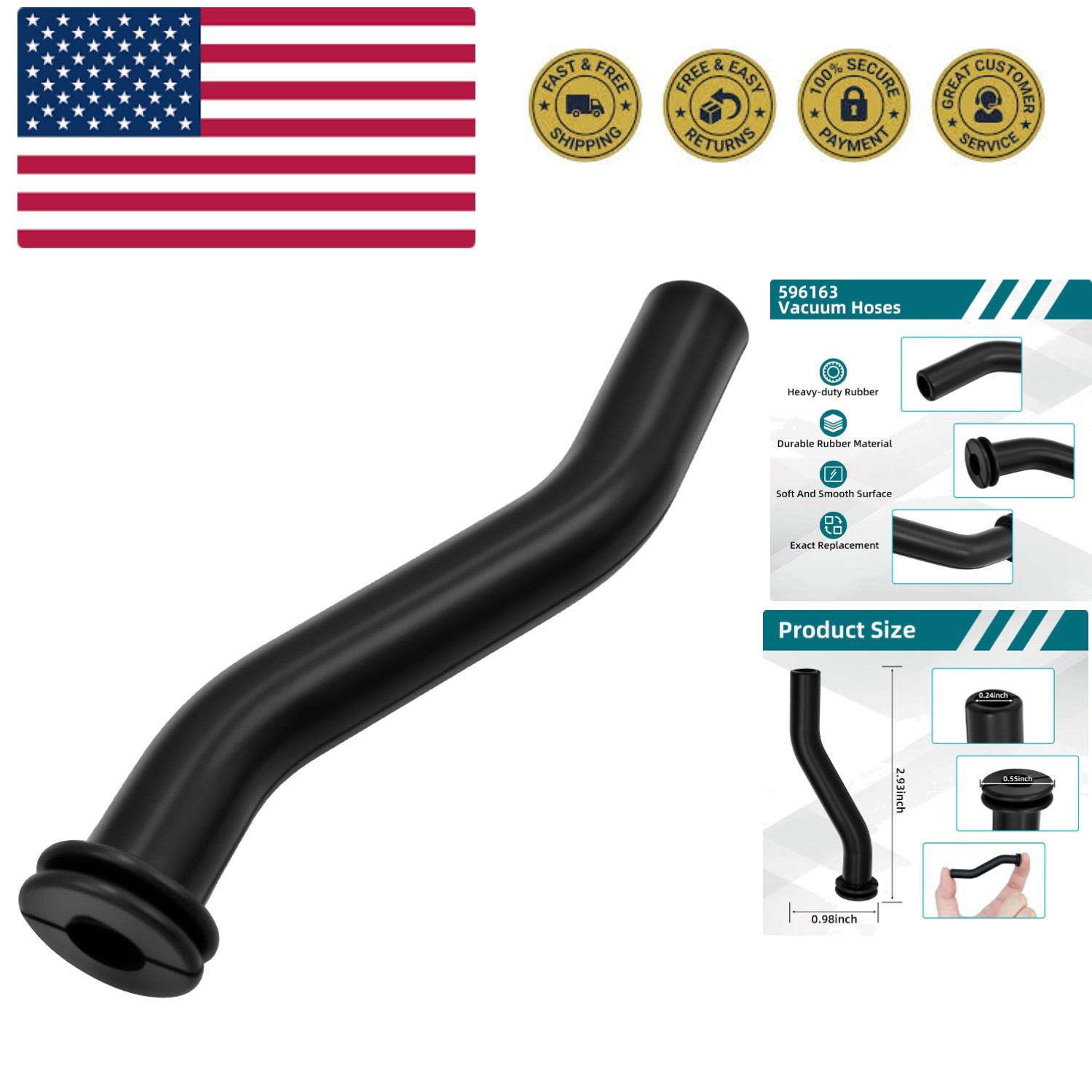 596163 Vacuum Hoses Compatible With 596163 593998 797408