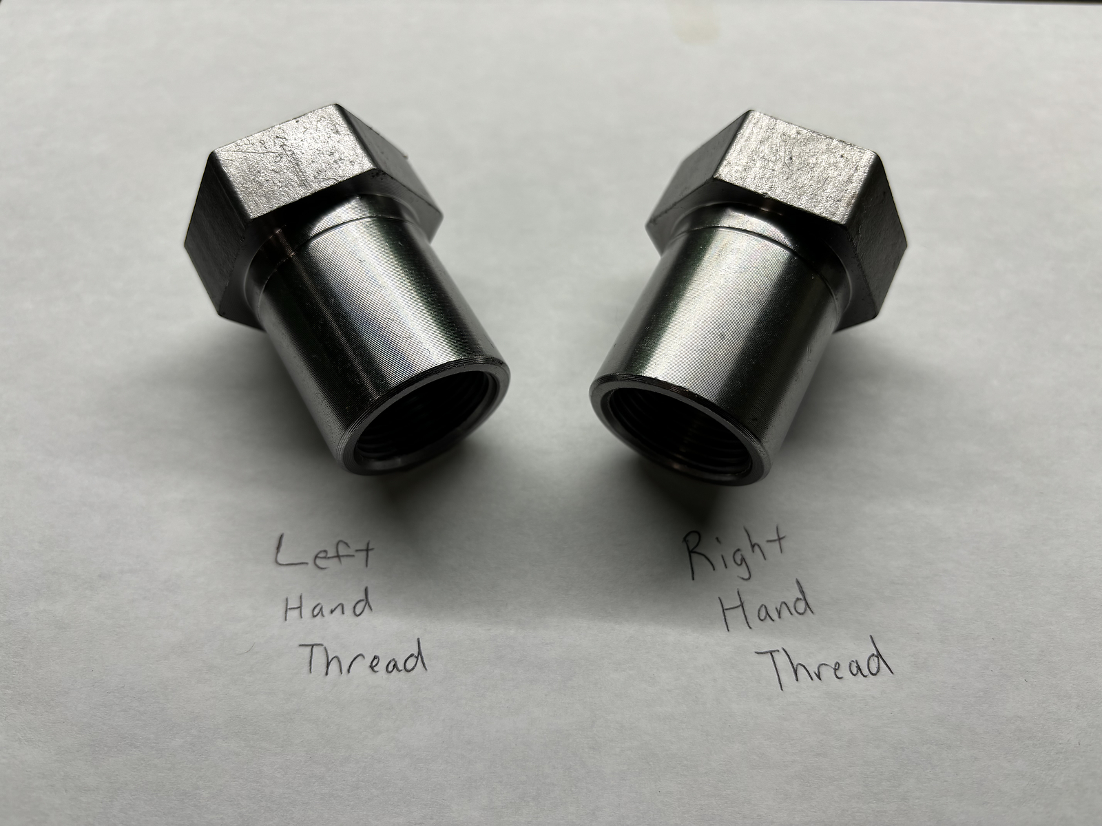 Weld In Threaded Bung For Heim Joints ~ 1" - 14 TPI ~ Left + Right Hand PAIR