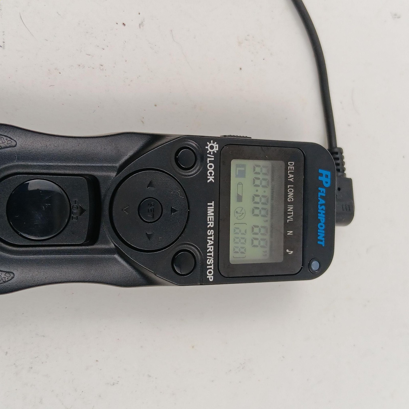 Flashpoint Camera Shutter Release Remote Timer LCD Intervalometer Black DSLR