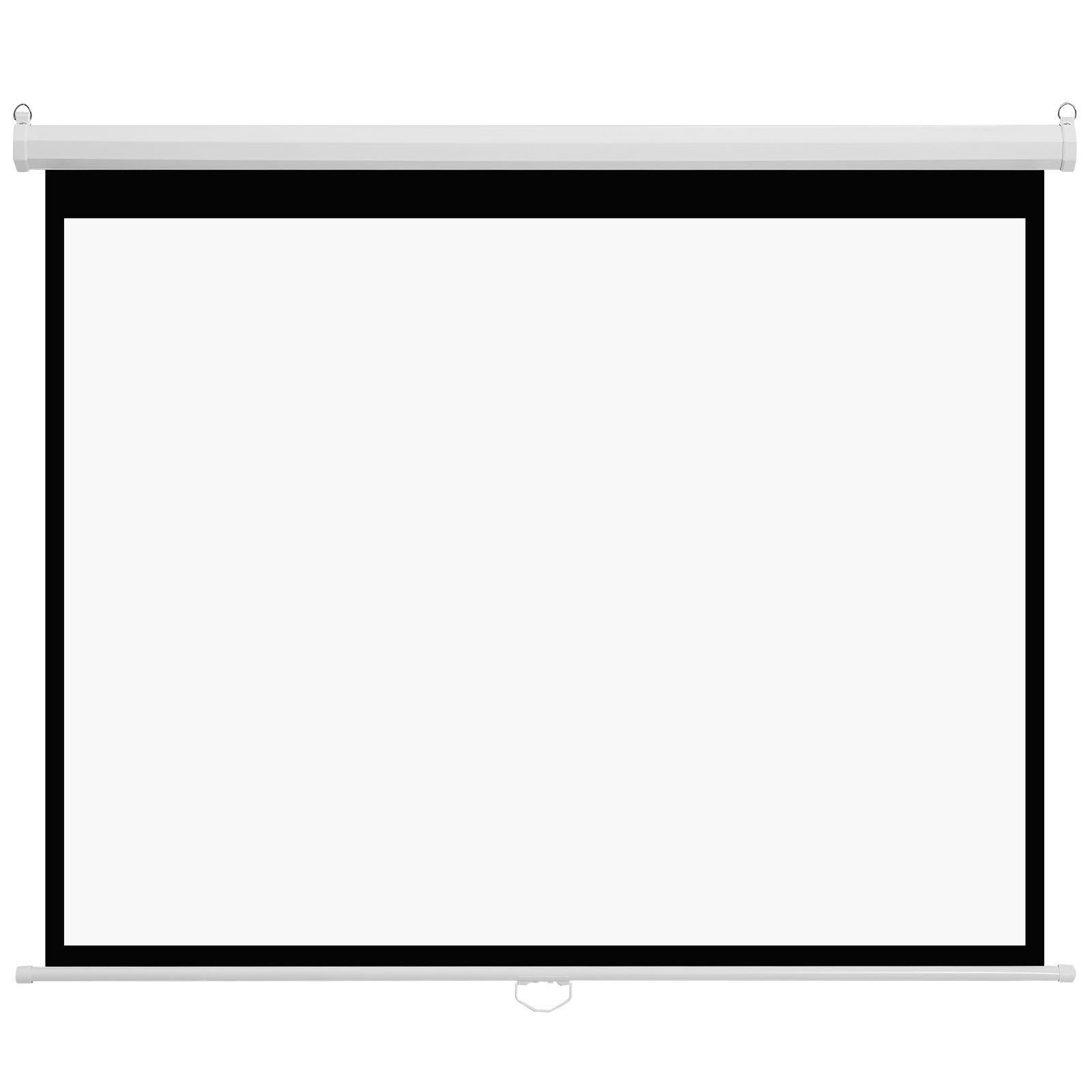 72in Retractable Projector Screen 4:3 HD Pull-Down Wall Mount