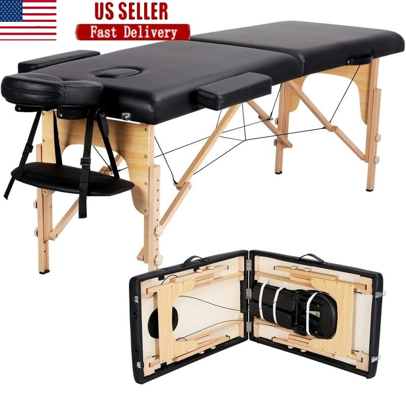 Portable Adjustable Massage Table Folding Spa Bed Beauty Salon Therapy New
