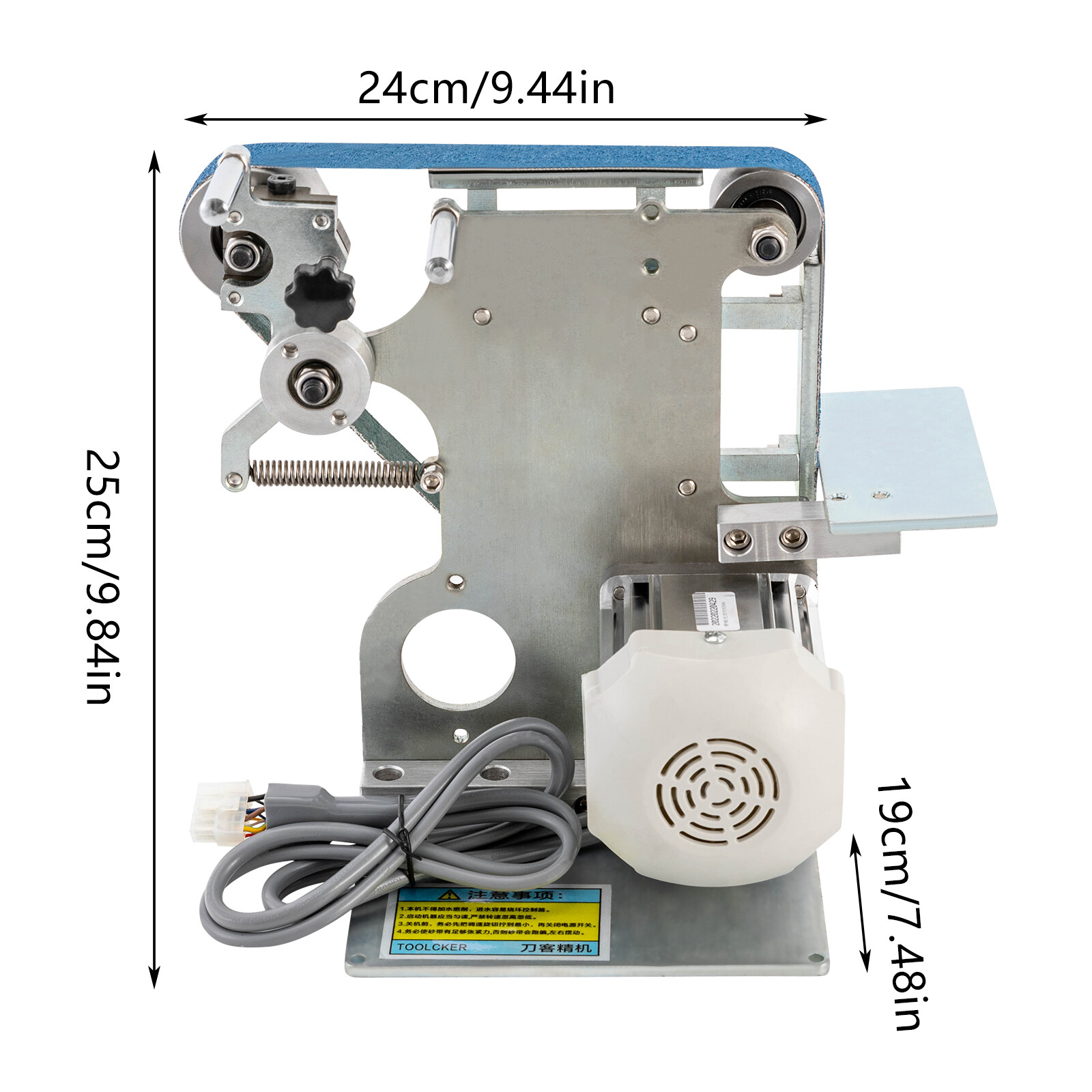 Belt Sander Bench Grinder Knife Sharpener with Large Table Polishing Sander