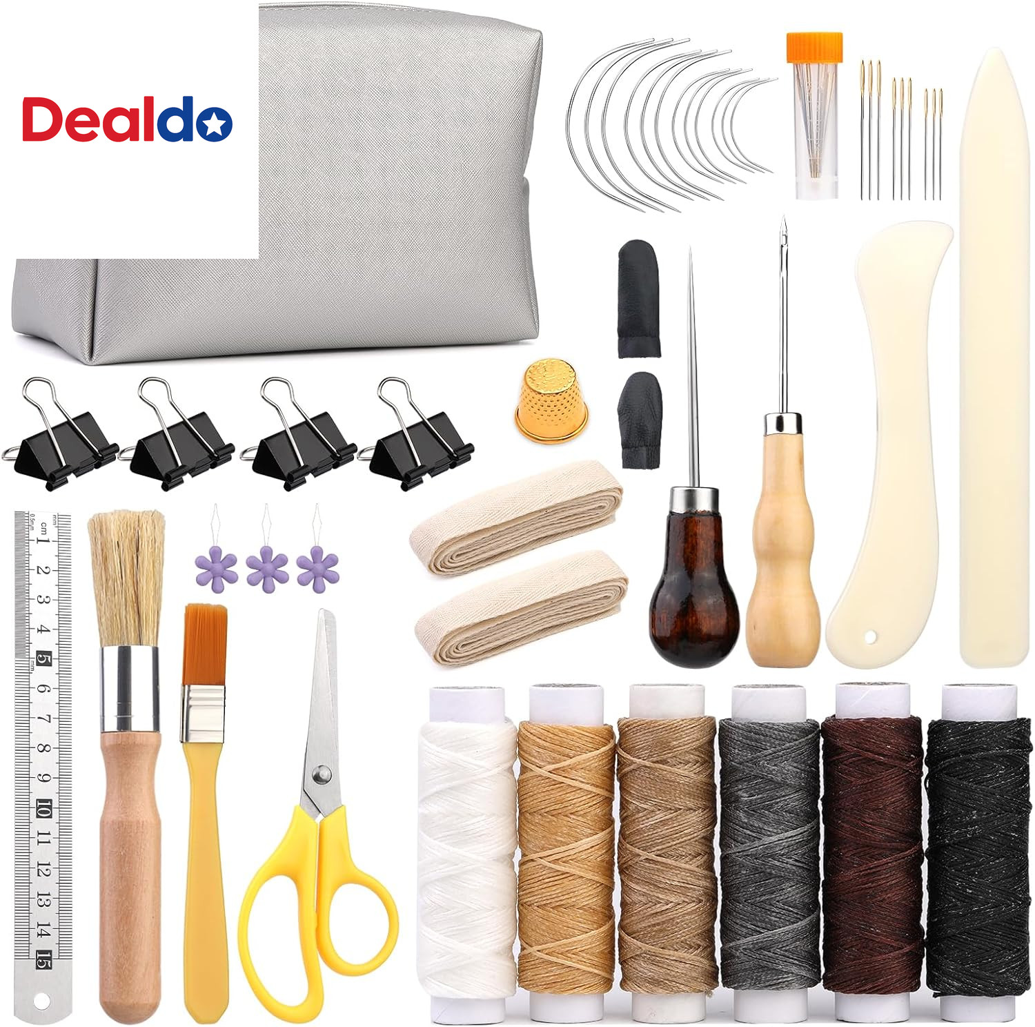 49 Pcs Book Binding Kits for Beginners Hand Bookbinding Tools Bookbinding Suppli