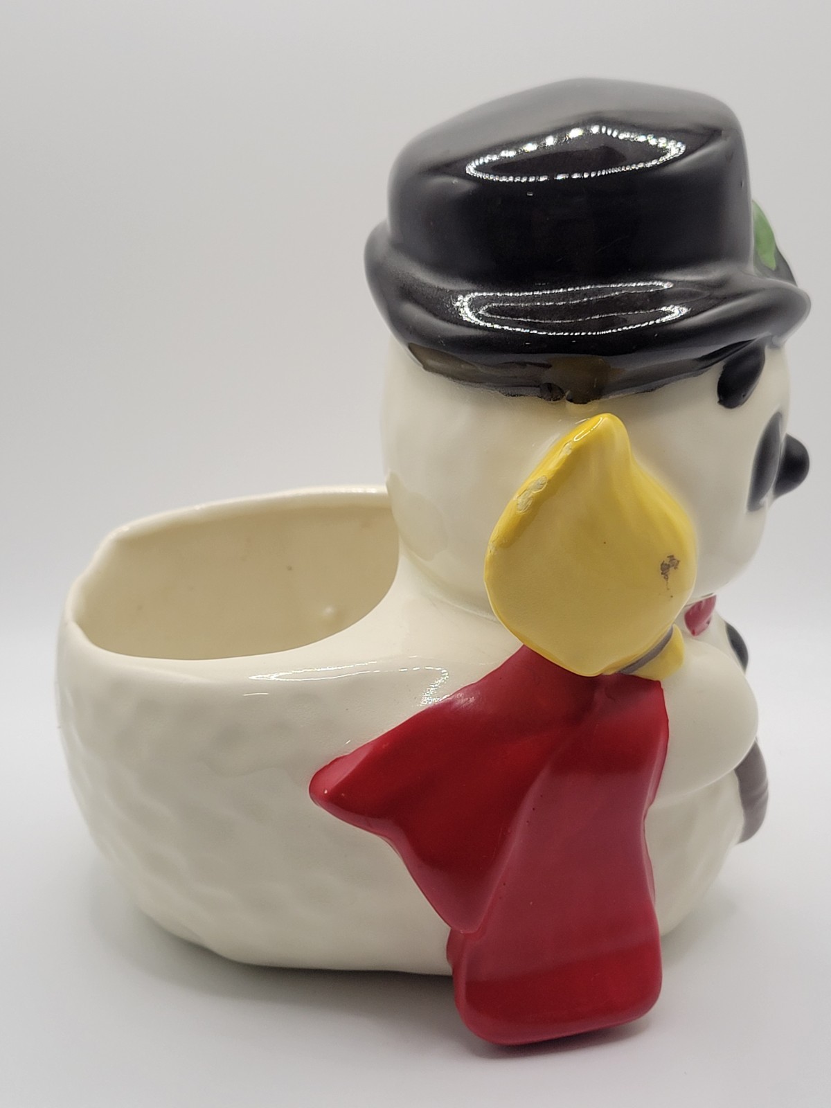 Christmas Snowman Ceramic Planter Holiday Decor