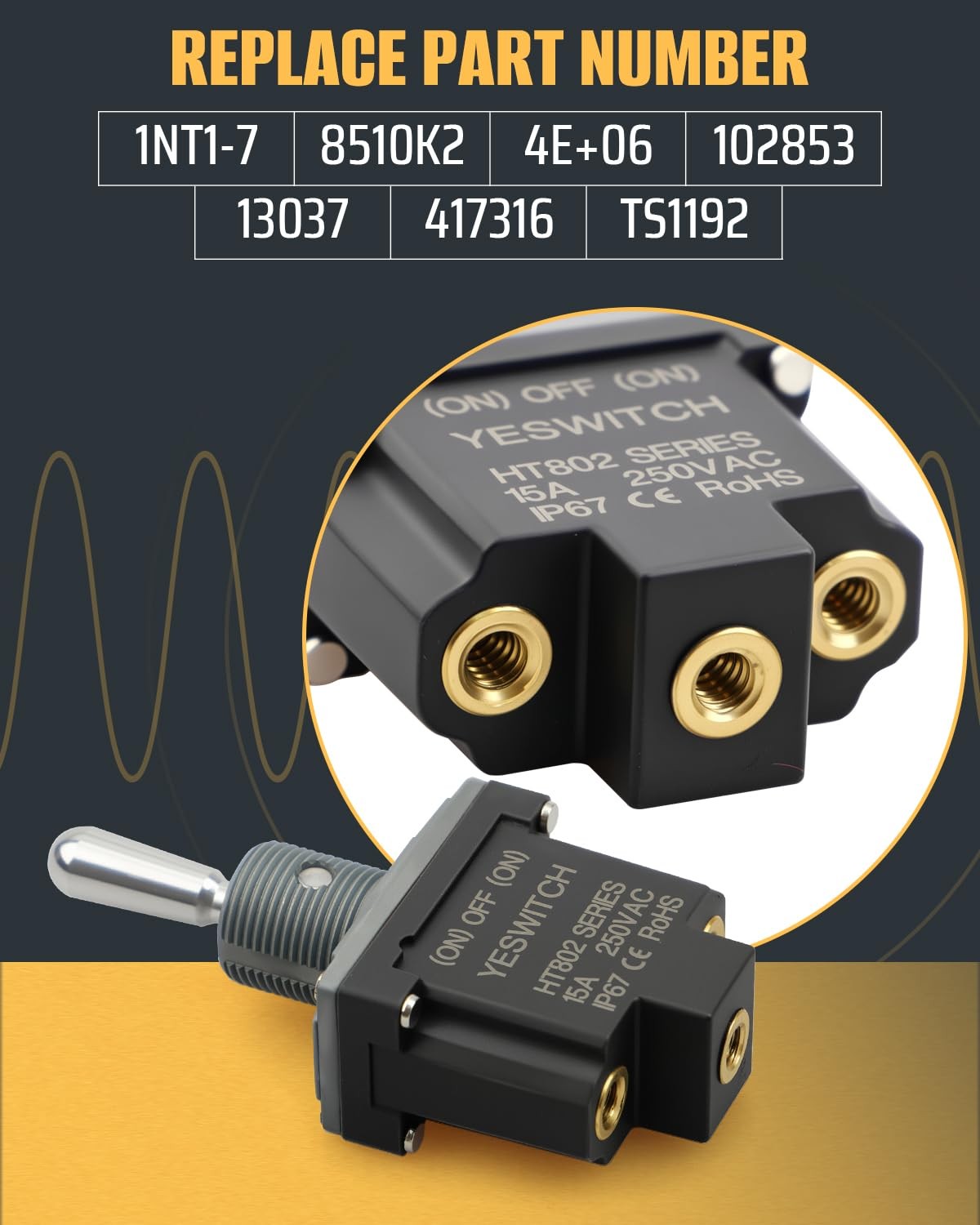Cutler Hammer 8510K2 3 Position Toggle Micro Switch ON-Off-ON Position Micro