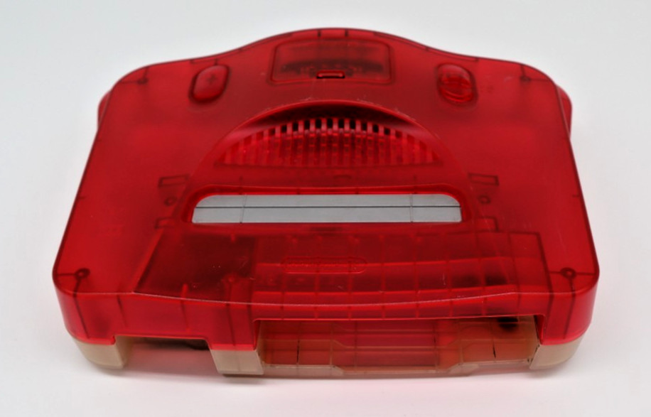Nintendo 64 NUS-001 Clear Red Console Tested working
