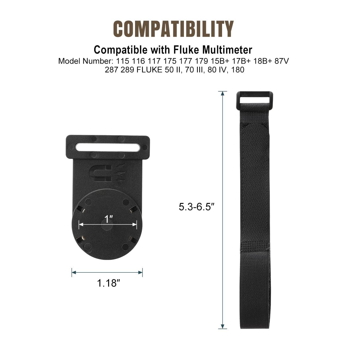 Magnet Hanger Compatible with Fluke Instruments Multimeter, Magnetic Hanging Loo