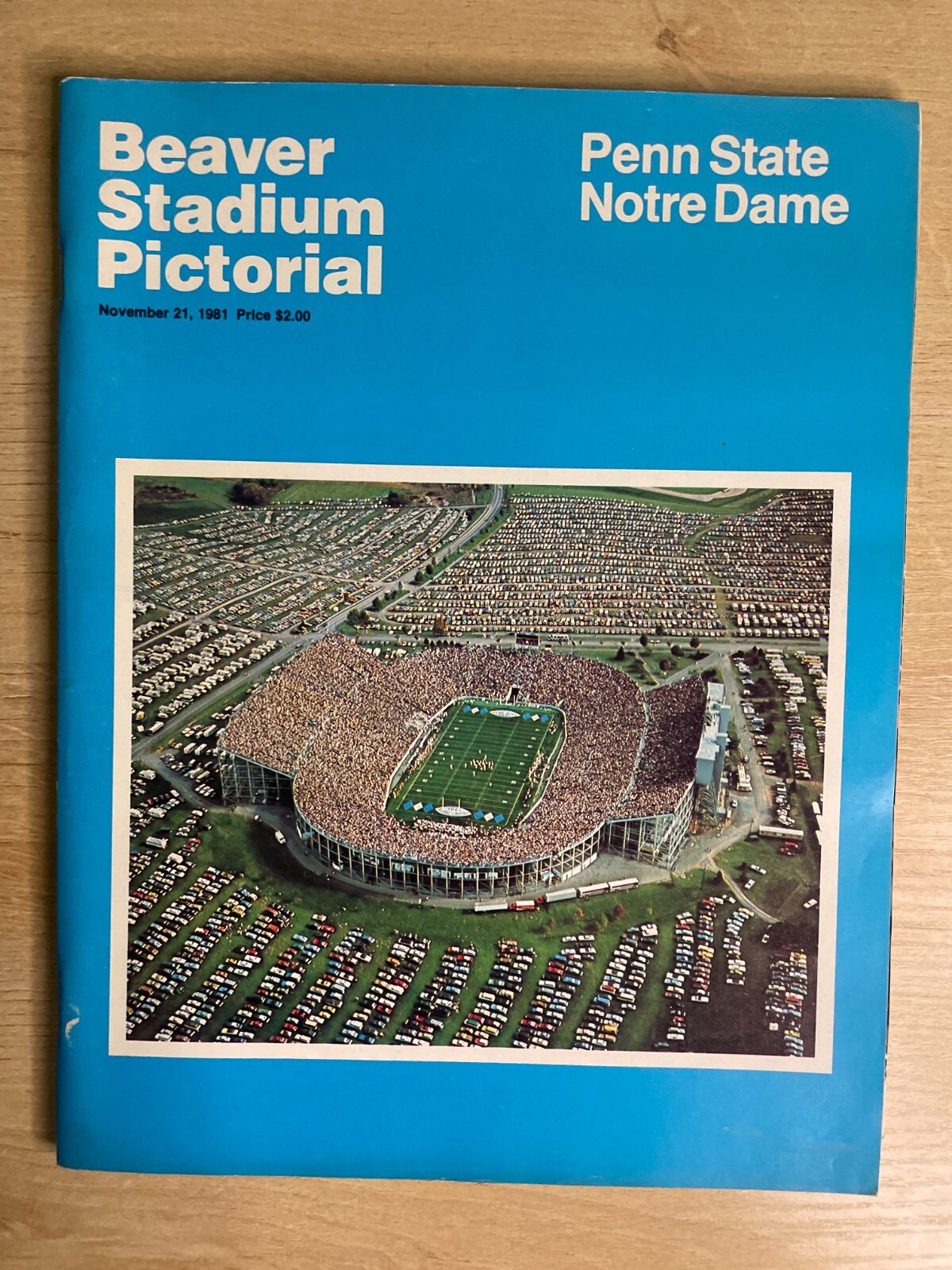 Beaver Stadium Pictorial November 21, 1981 Penn State Vs. Notre Dame B2400