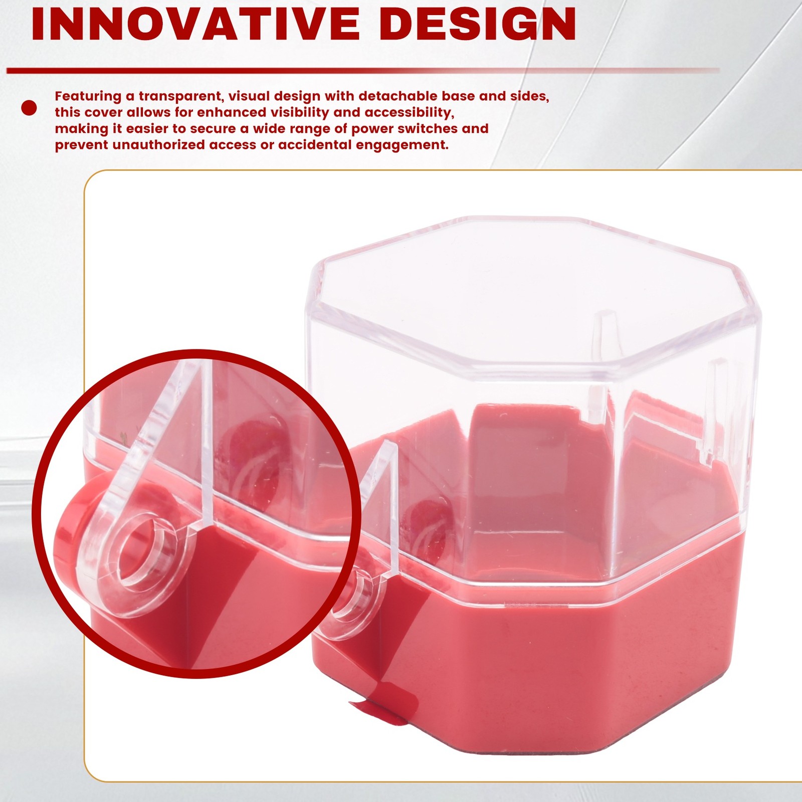 Emergency Stop Button Cover, 4 Pack Plastic Switch Cover Protector, Kip2611