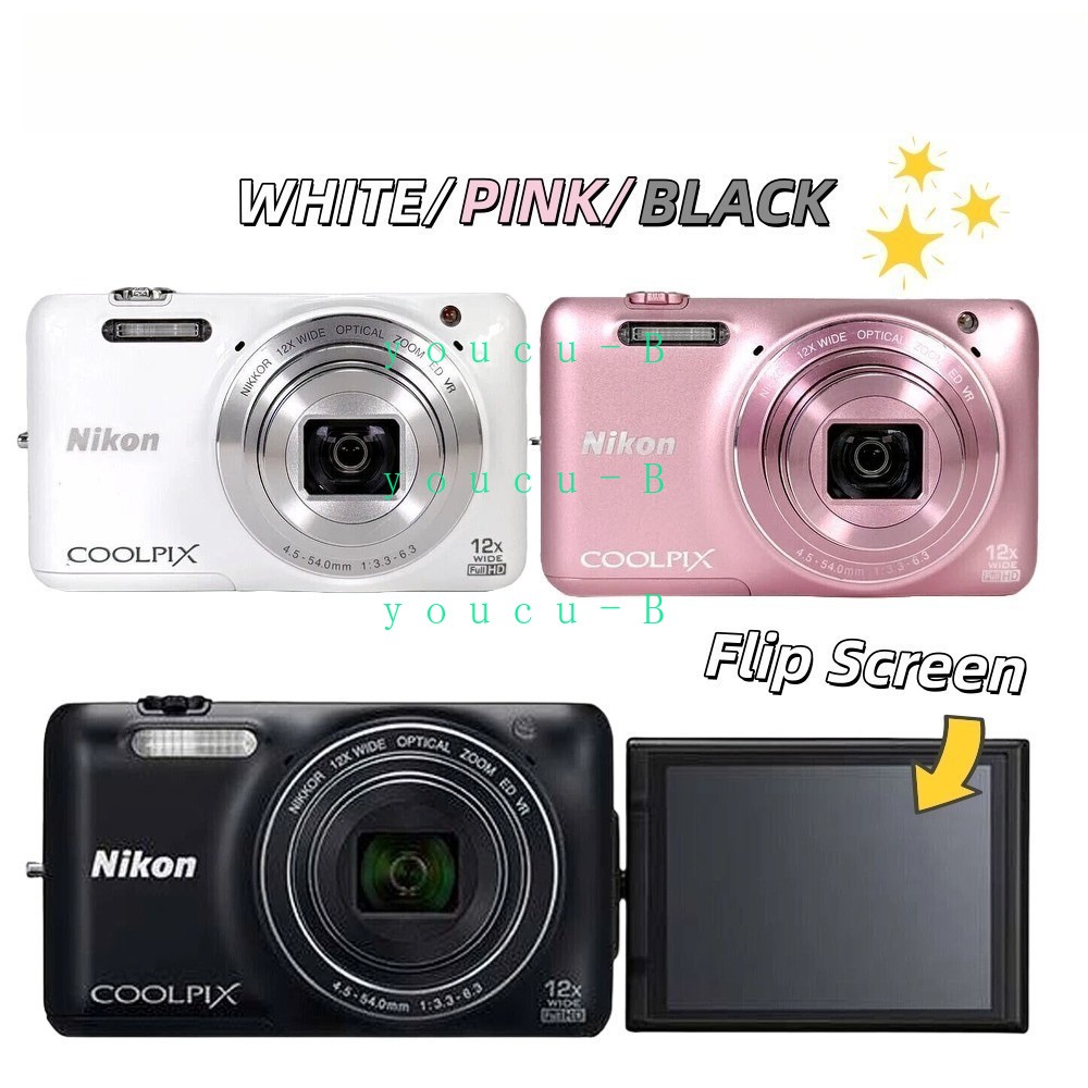 Nikon Coolpix S6600 16.0MP Compact Digital Camera 12x Zoom English 90-95% NEW