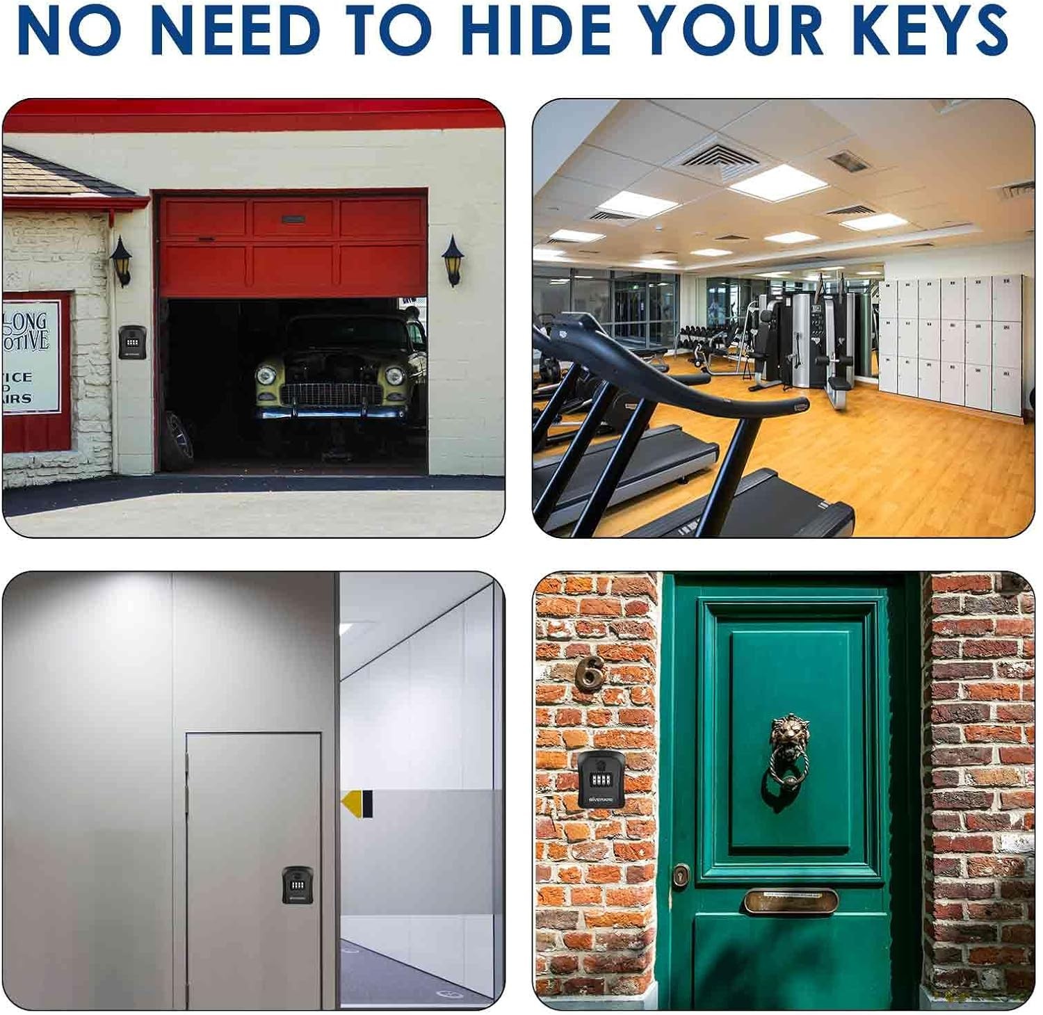 Outdoor Lock Box with Code – 4-Digit Key Safe Storage for Home & Office