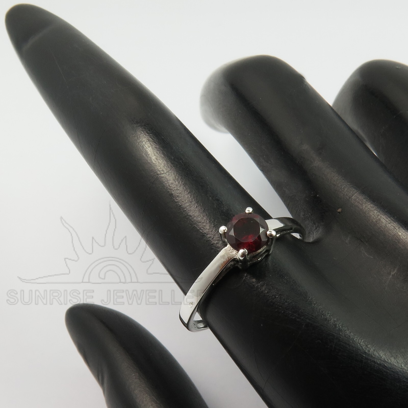 Garnet Gemstone Handmade Engagement Ring 925 Sterling Silver Ring All US Sizes