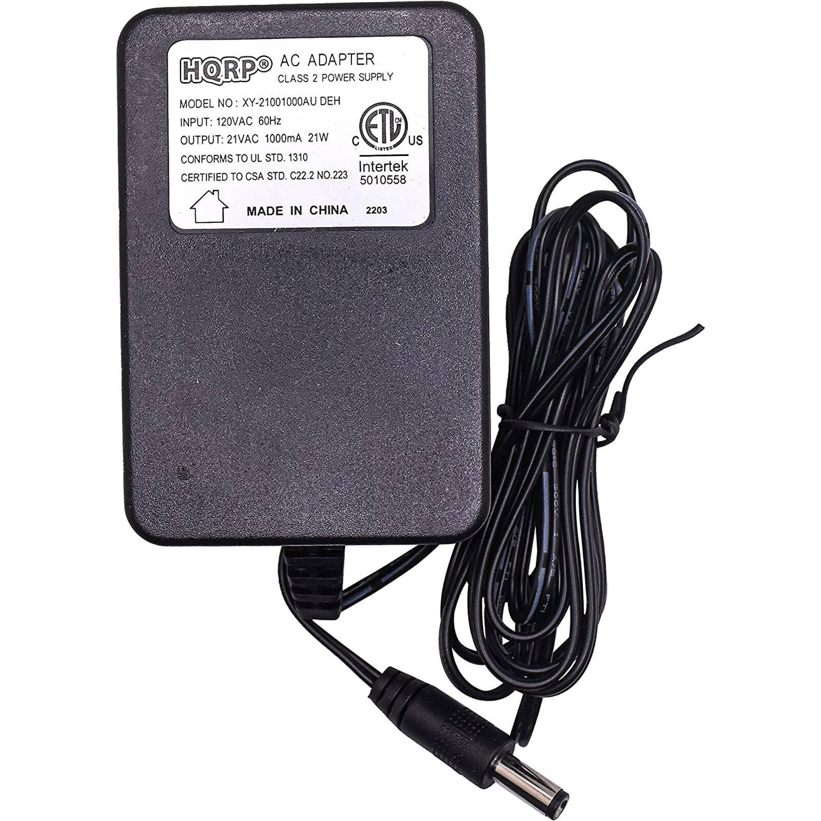 HQRP 21V AC Power Adapter for Back 2 Life Continuous Motion Massager BACK2LIFE