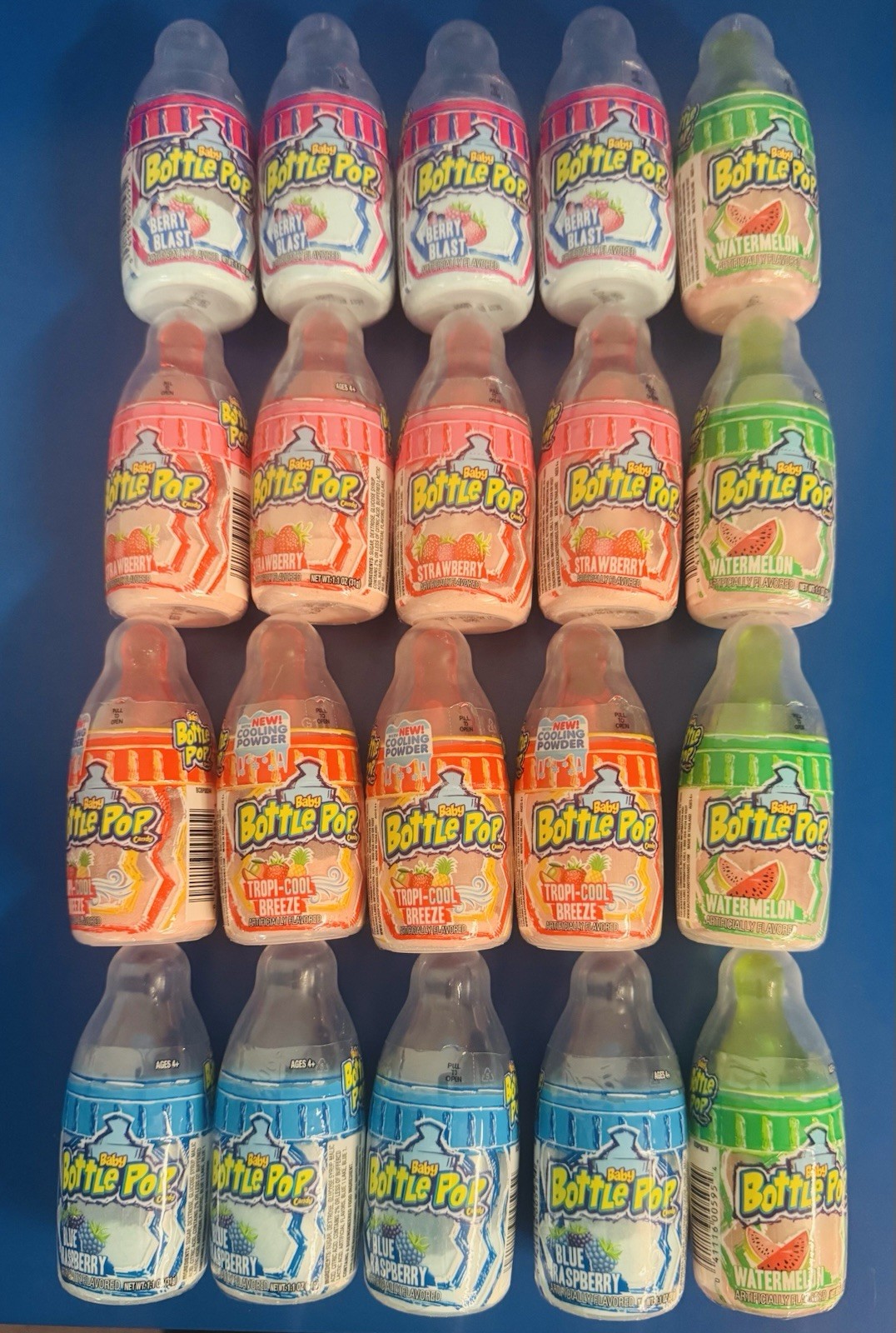 (20) Baby Bottle Pop Assorted Flavors 1.1oz. Bulk Lot BB: 07/27